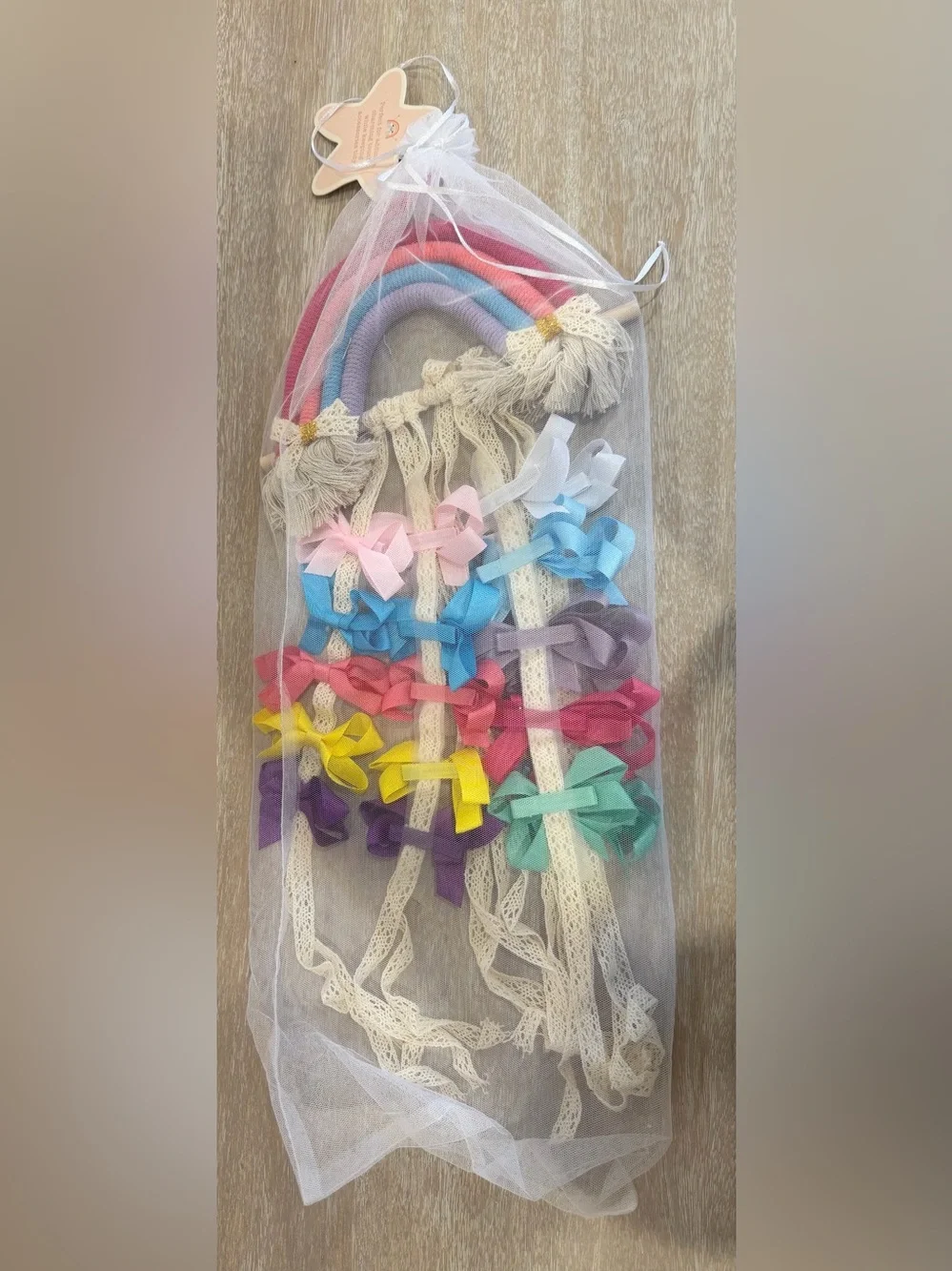 Rainbow Bow Organizer with Bows